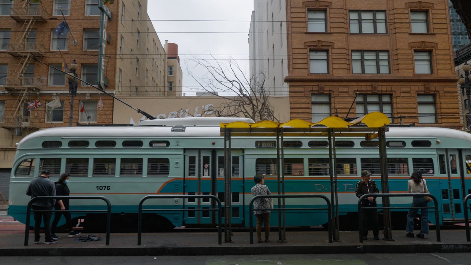 a vintage F-line streetcar