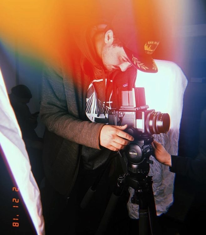 Adam Leao with a camera